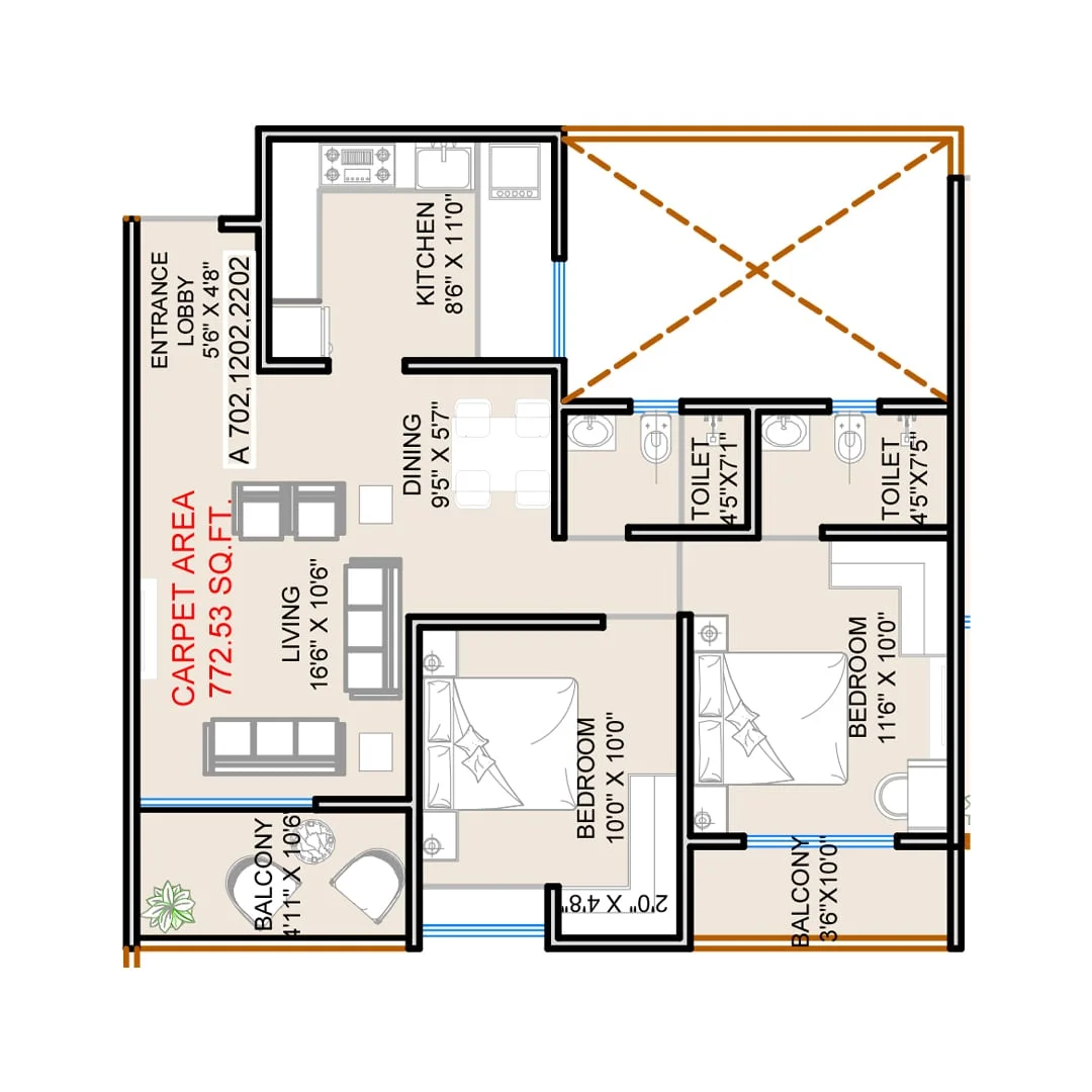 Shubharambh Clara Ravet 2 BHK