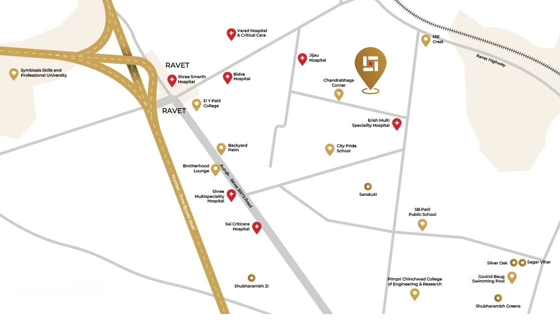 Shubharambh Clara Ravet Map